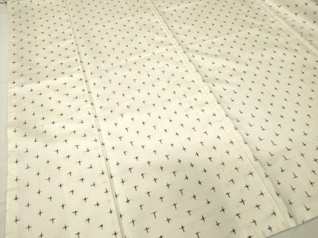 平和屋着物●上質な紬　十字絣　正絹　逸品　DAAY9206az