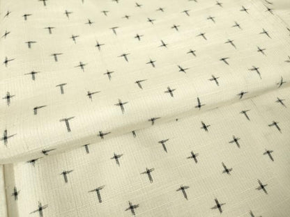 平和屋着物●上質な紬　十字絣　正絹　逸品　DAAY9206az