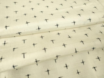 平和屋着物●上質な紬　十字絣　正絹　逸品　DAAY9206az
