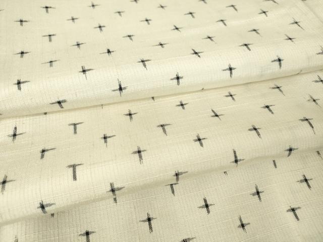 平和屋着物●上質な紬　十字絣　正絹　逸品　DAAY9206az