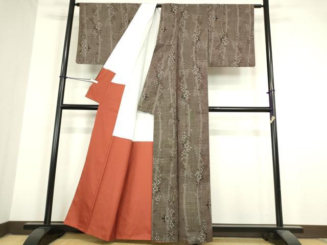 平和屋着物●本場大島紬 7マルキ 舞花文 正絹 逸品 DAAY9224az