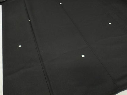 平和屋着物●上質な小紋 絞り 霞文 蛍暈し 黒地 正絹 逸品 DAAY9254az