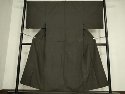 平和屋着物●男性 紬 格子 正絹 逸品 DAAY9263az