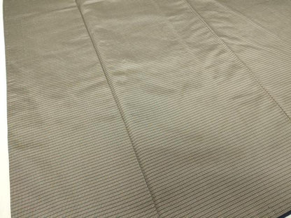 平和屋着物●男性　本場縞大島紬　格子　正絹　逸品　DAAY9277az