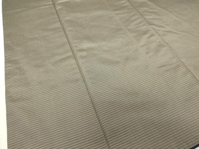 平和屋着物●男性　本場縞大島紬　格子　正絹　逸品　DAAY9277az