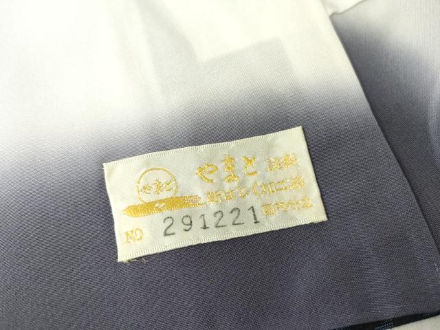 平和屋着物●結城紬 草花文 証紙付き やまと金ラベル 正絹 逸品 未使用 DAAY9350az