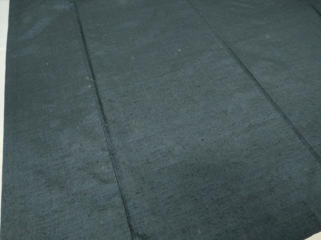 平和屋着物●男性　紬　アンサンブル　濃藍色　正絹　逸品　DAAY9356az