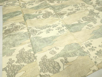 平和屋着物●上質な紬 霞取花文 正絹 逸品 DAAY9361az