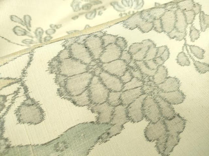平和屋着物●上質な紬 霞取花文 正絹 逸品 DAAY9361az