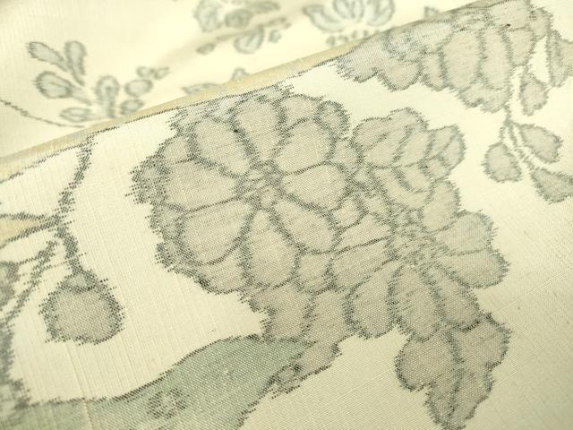 平和屋着物●上質な紬 霞取花文 正絹 逸品 DAAY9361az