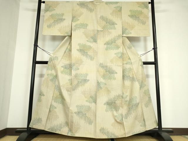 平和屋着物●上質な紬 　霞文 　正絹　逸品　未使用　DAAY9500az