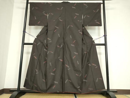 平和屋着物●本場大島紬 9マルキ 地空き 人物文 正絹 逸品 DAAY9513az