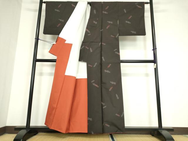 平和屋着物●本場大島紬 9マルキ 地空き 人物文 正絹 逸品 DAAY9513az