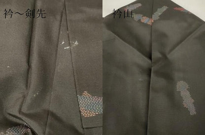 平和屋着物●本場大島紬 9マルキ 地空き 人物文 正絹 逸品 DAAY9513az