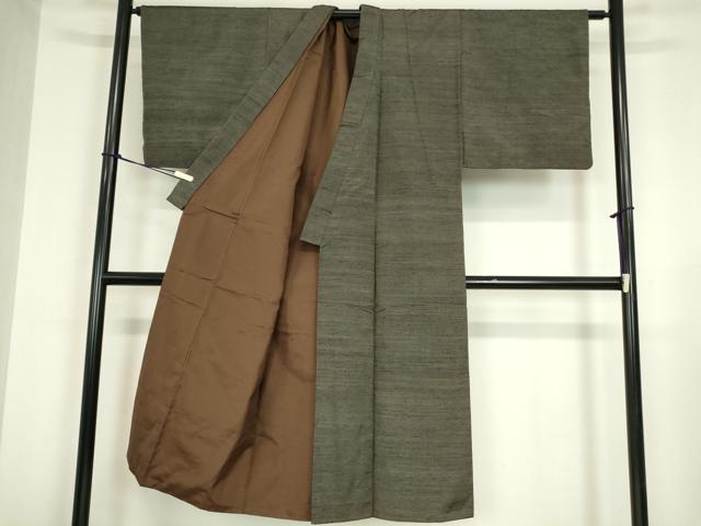 平和屋着物●男性　紬　アンサンブル　霞文　正絹　逸品　DAAY9545az