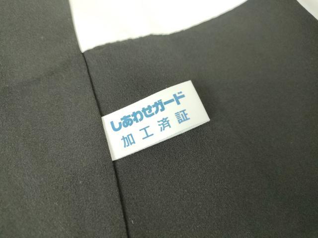 平和屋着物○江戸小紋 蜻蛉 とんぼ 黒地 正絹 逸品 DAAY9625az