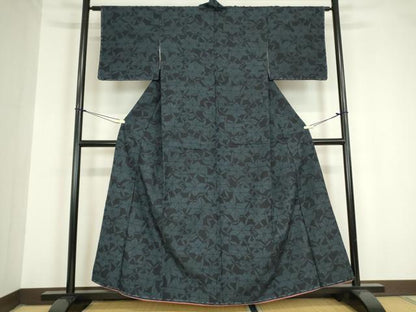 平和屋着物●結城紬　麻の葉文　正絹　逸品　未使用　DAAY9667az