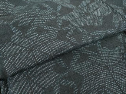 平和屋着物●結城紬　麻の葉文　正絹　逸品　未使用　DAAY9667az