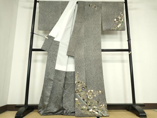 平和屋着物●極上　訪問着　草花文　たたき染め　金彩　逸品　未使用　CZAA5306s6 平和屋着物○訪問着 草花文 たたき染め 金彩 正絹 逸品 DAAY9781az