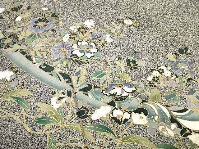 平和屋着物●極上　訪問着　草花文　たたき染め　金彩　逸品　未使用　CZAA5306s6 平和屋着物○訪問着 草花文 たたき染め 金彩 正絹 逸品 DAAY9781az