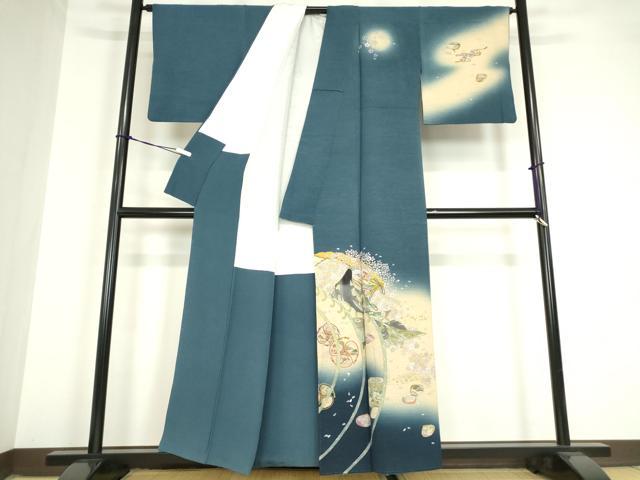 平和屋着物●訪問着　作家物　源氏物語　暈し染め　金彩　正絹　逸品　DAAY9782az 平和屋着物○訪問着 作家物 源氏物語 暈し染め 金彩 正絹 逸品