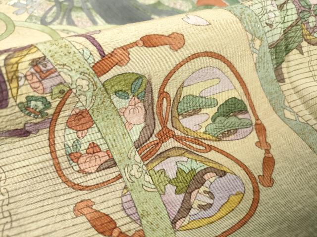 平和屋着物●訪問着　作家物　源氏物語　暈し染め　金彩　正絹　逸品　DAAY9782az 平和屋着物○訪問着 作家物 源氏物語 暈し染め 金彩 正絹 逸品