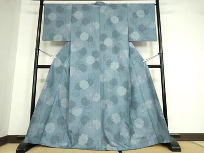 平和屋着物●本場大島紬　9マルキ　舞花文　正絹　逸品　DAAY9945az