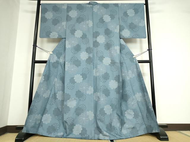 平和屋着物●本場大島紬　9マルキ　舞花文　正絹　逸品　DAAY9945az