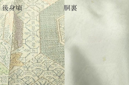 平和屋着物●本場結城紬　重要無形文化財　亀甲花文　100亀甲　モロ入り　正絹　逸品　DAAY9947az