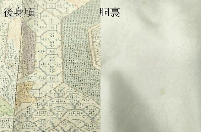 平和屋着物●本場結城紬　重要無形文化財　亀甲花文　100亀甲　モロ入り　正絹　逸品　DAAY9947az