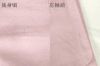 平和屋着物●上質な色無地　亀甲花地紋　紅藤色　正絹　逸品　DAAY9956az