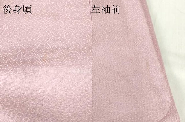 平和屋着物●上質な色無地　亀甲花地紋　紅藤色　正絹　逸品　DAAY9956az