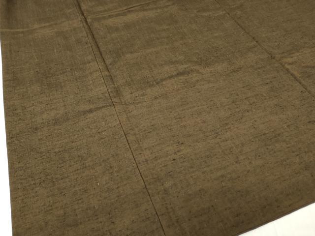平和屋着物●男性 紬 アンサンブル 赤墨色 正絹 逸品 DAAY9962az