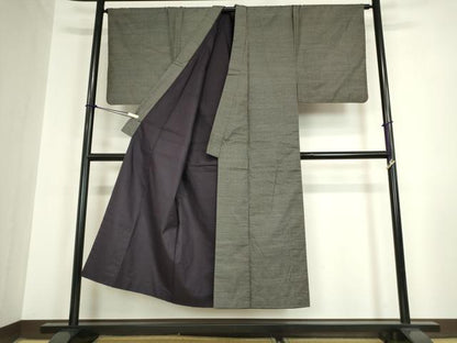 平和屋着物●男性 本場大島紬 アンサンブル 長羽織 亀甲柄 正絹 逸品 DAAY9964az
