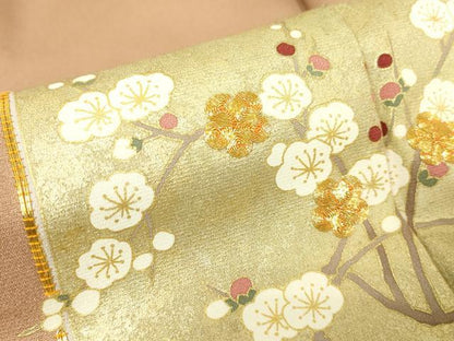 平和屋着物●訪問着　駒刺繍　色紙重ね花文　暈し染め　金彩　正絹　逸品　DAAY9995az