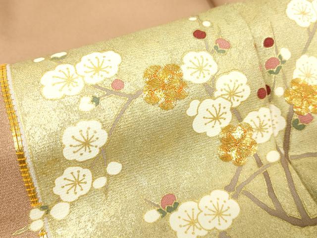 平和屋着物●訪問着　駒刺繍　色紙重ね花文　暈し染め　金彩　正絹　逸品　DAAY9995az