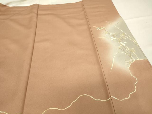平和屋着物●訪問着　駒刺繍　色紙重ね花文　暈し染め　金彩　正絹　逸品　DAAY9995az