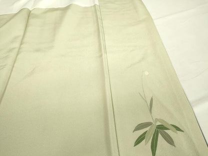 平和屋着物●十日町　加賀草木友禅の第一人者　田村哲彦　訪問着　草花文　暈し染め　反端付き　正絹　逸品　DAAY9999az