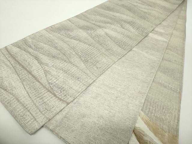 平和屋着物▽太鼓柄袋帯 スリーシーズン帯 春 夏 秋 すくい織 波霞 金糸 正絹 逸品 DAAZ0073ps