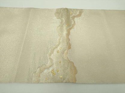 平和屋着物●綴れ　太鼓柄袋帯　霞文　金糸　正絹　逸品　DAAZ0078ps