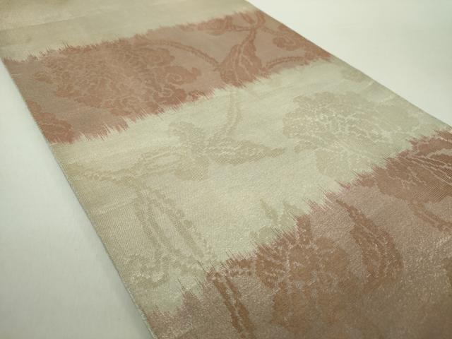 平和屋着物●銀座きしや 全通柄袋帯 牡丹唐草 金銀糸 正絹 逸品 DAAZ0079ps