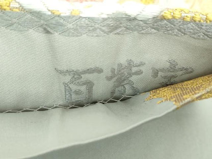 平和屋着物●両面 六通柄袋帯 唐織 草木染 貝紫 百紫宝 純金糸 正絹 逸品 DAAZ0083ps