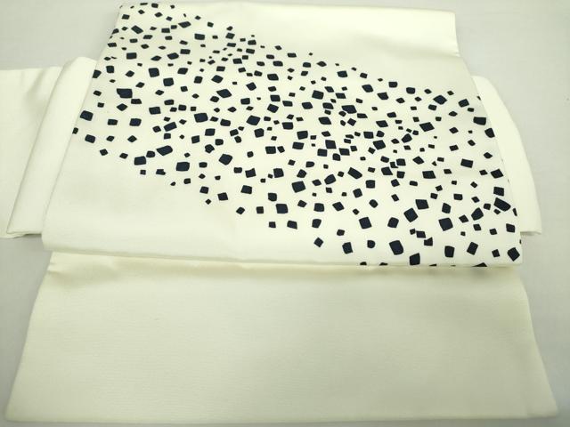 平和屋着物●塩瀬 つけ帯 箔散らし文 正絹 逸品 DAAZ0137ps