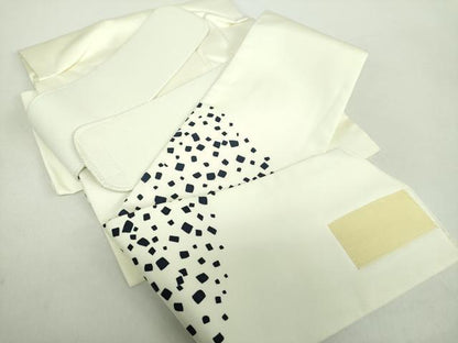 平和屋着物●塩瀬 つけ帯 箔散らし文 正絹 逸品 DAAZ0137ps