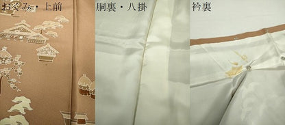 平和屋着物●訪問着　人物風景文　鶏　正絹　逸品　DAAZ0184ps