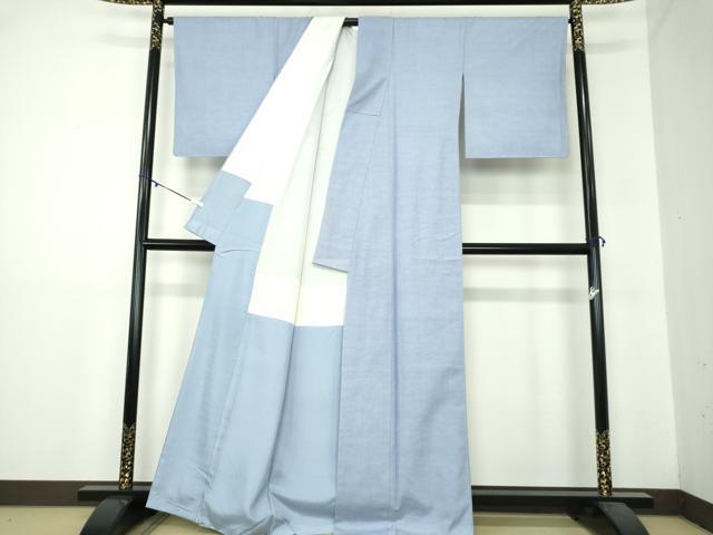 平和屋着物●結城紬　色無地　薄紫色　正絹　逸品　未使用　DAAZ0186ps