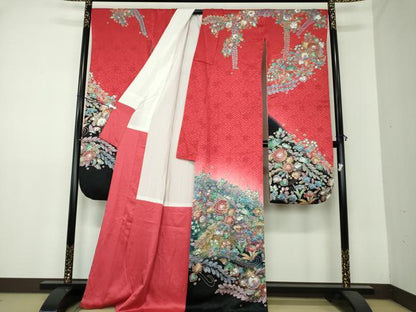 平和屋着物●豪華振袖 絞り 辻が花 暈し染め 金彩 正絹 逸品 DAAZ0202ps