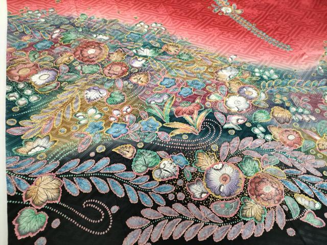 平和屋着物●豪華振袖 絞り 辻が花 暈し染め 金彩 正絹 逸品 DAAZ0202ps