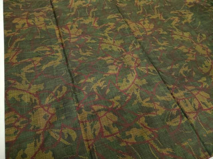 平和屋着物●本場大島紬　7マルキ　草花文　正絹　逸品　DAAZ0213ps