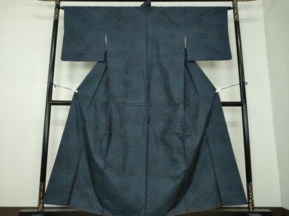 平和屋着物●本場大島紬 9マルキ 源氏車 正絹 逸品 DAAZ0215ps